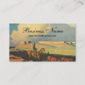  cowboys, open bereik door Maynard Dixon Visitekaartje (Voorkant)