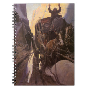 cowboys, opgesloten in Canyon door NC Wyeth Notitieboek