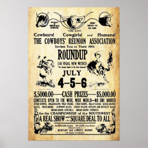  cowboys reunion Roundup Print