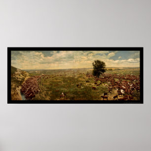 Cowboys Rounding Cattle 1912 Poster