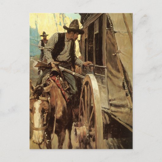  cowboys The Admirable Outlaw by NC Wyeth Briefkaart (Voorkant)