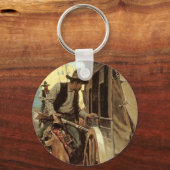  cowboys The Admirable Outlaw by NC Wyeth Sleutelhanger (Voorkant)