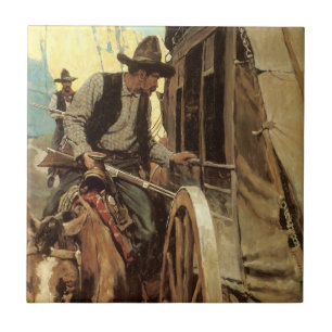  cowboys The Admirable Outlaw by NC Wyeth Tegeltje