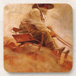  cowboys The Ore Wagon by NC Wyeth Onderzetter
