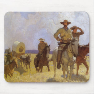  cowboys, The Parkman Outfit by NC Wyeth Muismat