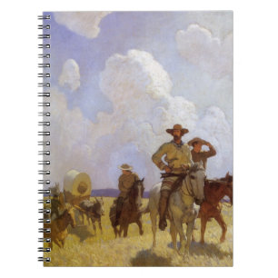  cowboys, The Parkman Outfit by NC Wyeth Notitieboek