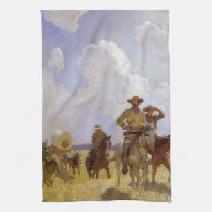 cowboys, The Parkman Outfit by NC Wyeth Theedoek