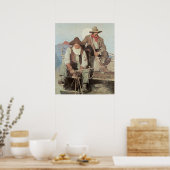 Cowboys the Stagecoach Art Print Poster (Cuisine)
