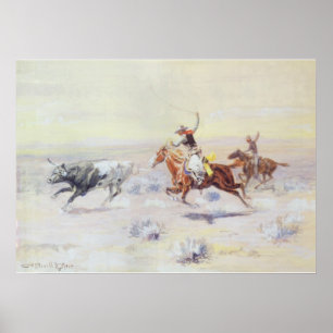 Cowboys van CM Russell uit de Bar-driehoek Poster
