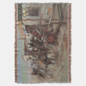  cowboys, zonder dat CM Russell het wist Deken (Voorkant Verticaal)