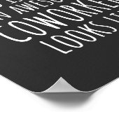 Cowerker Gift, Cowerker Mok, Geweldige Medewerker Poster (Hoek)
