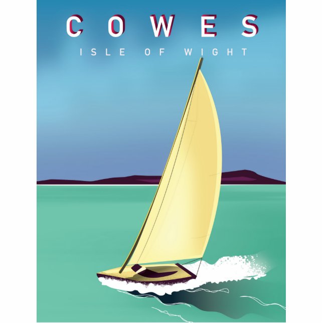 cowes is een lichtgewicht reisposter. staand fotobeeldje  (Voorkant)