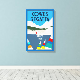 Cowes Isle of Wight Yacht Regatta Canvas Afdruk