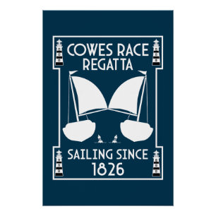 Cowes Isle of Wight Zeilregatta Perfect Poster
