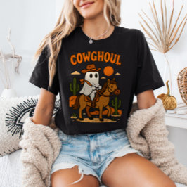 Cowghoul Schattige Western Ghost Country Halloween T-shirt