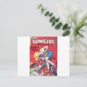 Cowgilrl en wet- en regelgeving briefkaart (Staand voorkant)