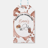 Cowgirl 1e Rodeo 1e Verjaardag Cadeaulabel (Voorkant)