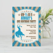 Cowgirl 2e fête d'anniversaire Invitation fille (Debout devant)