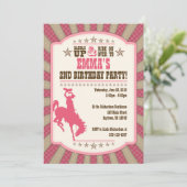 Cowgirl 2e fête d'anniversaire Invitation fille (Debout devant)