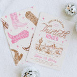 Cowgirl 30th Rodeo Anniversaire Invitation<br><div class="desc">Cowgirl 30th Birthday Invitation Prêt à être personnalisé par vous!</div>