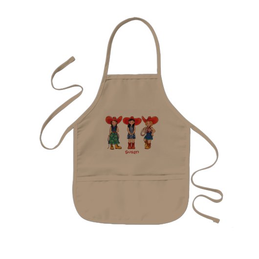 Cowgirl Apron Kinder Schort (Voorkant)