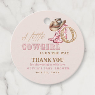 Cowgirl Baby Shower Cadeautags Bedankjes Labels