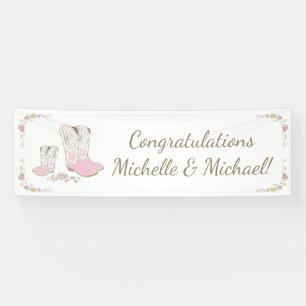 Cowgirl Baby shower Land Western roze meisje Spandoek