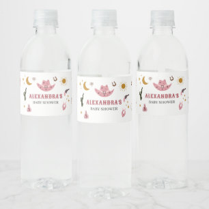 Cowgirl Baby shower Waterfles Etiket
