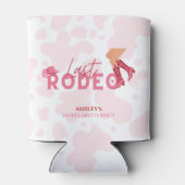 Cowgirl Bachelorette Party Laatste Rodeo Favor Blikjeskoeler (Achterkant)