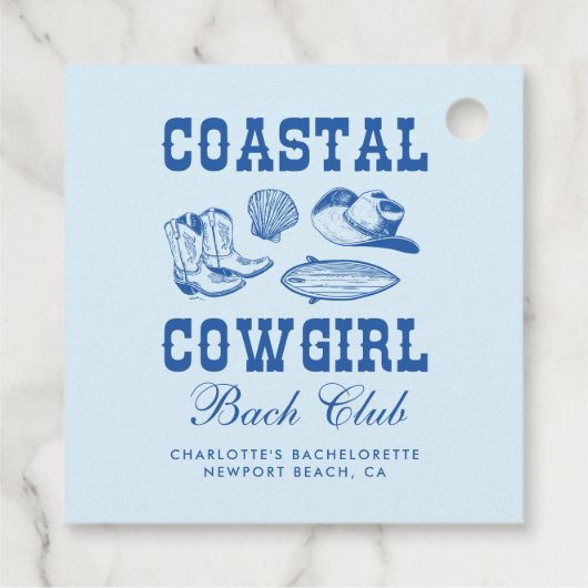 Cowgirl Bachelorette Weekend Bedankjes Labels (Achterkant)