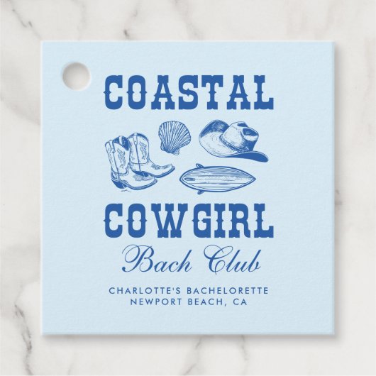 Cowgirl Bachelorette Weekend Bedankjes Labels (Voorkant)