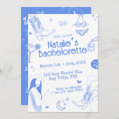 Cowgirl Bachelorette Weekend Kaart (Voorkant / Achterkant)