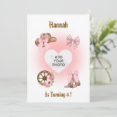 Cowgirl Birthday Invitation (Debout devant)