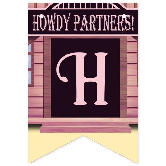 Cowgirl Birthday Party Vlaggetjes (Tweede vlag)