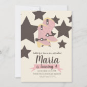 Cowgirl Birthday Pink Stars Invitation (Devant)