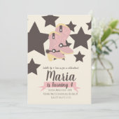 Cowgirl Birthday Pink Stars Invitation (Debout devant)