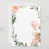 Cowgirl Birthday Uitnodiging met Greenery (Achterkant)