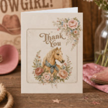 Cowgirl Blue Verjaardag Bedankt