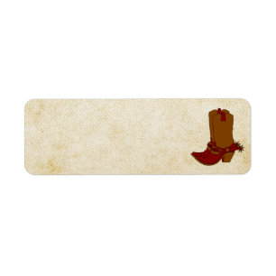 Cowgirl Boot Adres Label