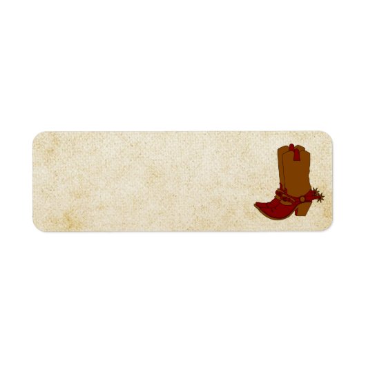 Cowgirl Boot Adres Label (Voorkant)
