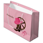 Cowgirl Boot Design LGB Large Cadeautasje (Voorkant Gekanteld)