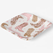 Cowgirl Boot Party Borden Papieren Bordje (Gebogen)