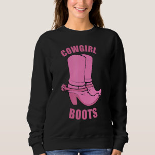 Cowgirl Boots Country Horse Rodeo Westerne prinses Trui