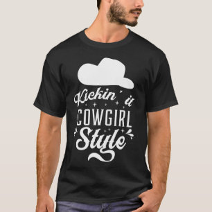 Cowgirl Boots Country Music Line Dansend Horse T-shirt