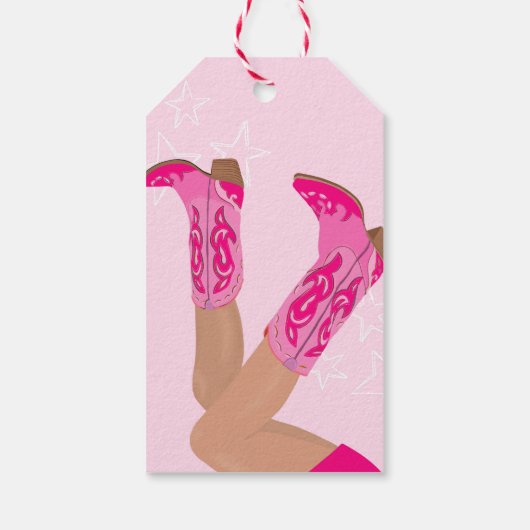 Cowgirl Boots Custom Personalized Cadeaulabel (Achterkant)