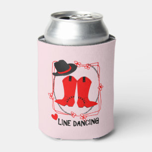 Cowgirl Boots Cute Line Dancing Thema Graphic Blikjeskoeler