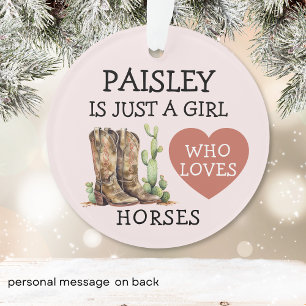 Cowgirl Boots Een meisje dat van paarden houdt Ornament