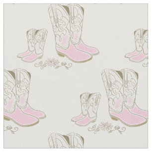 Cowgirl Boots Zacht roze Baby decor Stof