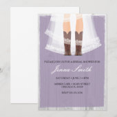 Cowgirl bottes nuptiale invitation de douche (Devant / Derrière)