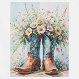 Cowgirl Bouquet Fleece Deken | Western huis